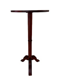 a round table with a wooden base